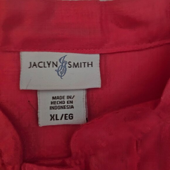 Jaclyn Smith Women's Pink Pintuck Button Front Sleeveless Blouse Size XL - Picture 7 of 11